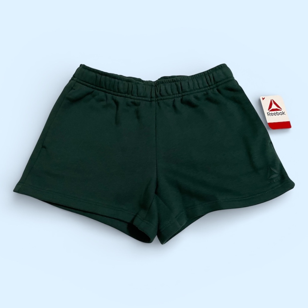 NWT Reebok Women’s Relaxed Fit Green Shorts - Picture 2 of 5